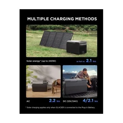 Ecoflow Glacier Portable Refrigerator 38L + Ecoflow Glacier Battery - Black